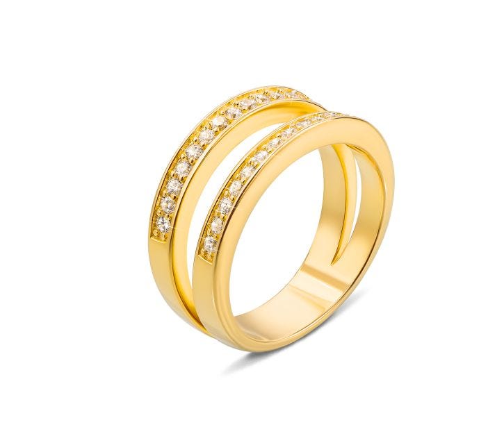 Серебряное кольцо с фианитами (AZ01145/4пз): купить