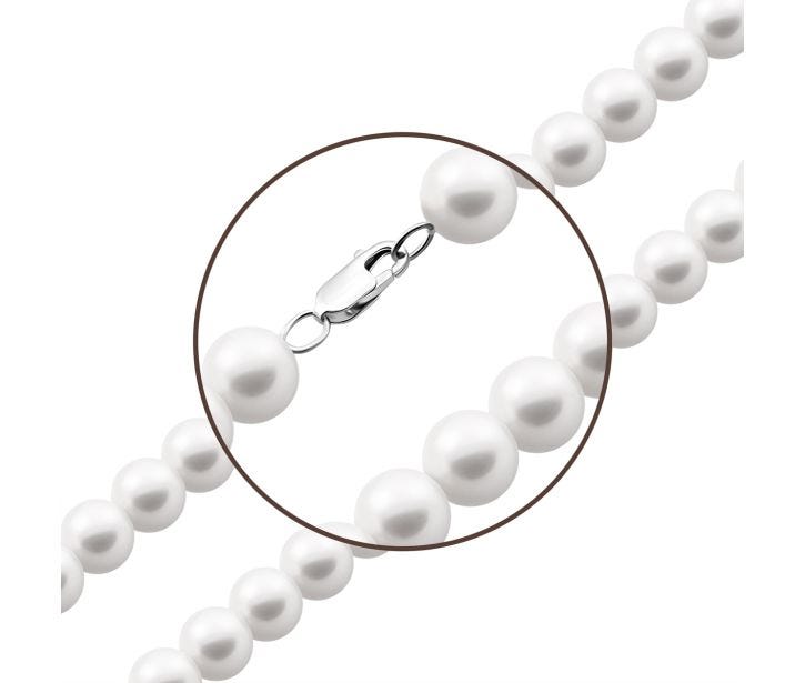 Срібне кольє з перлами (PS0711б): купить