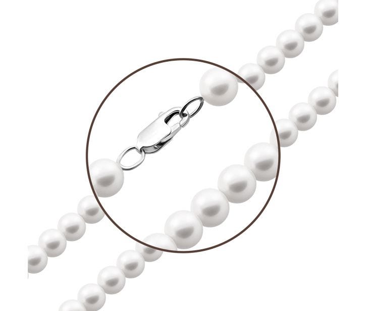 Срібне кольє з перлами (PS0808б): купить