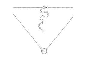 Серебряное колье с фианитами (560294б)