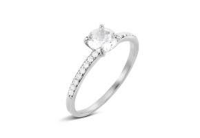 Срібна каблучка з фіанітами (7SZDR00189)