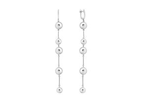 Серебряные серьги-подвески (E34129-BM(wbp))