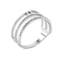 Серебряное кольцо с фианитами (ЛК-0304р)