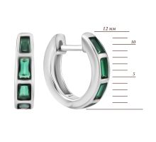 Серебряные серьги-конго с фианитами (SZDE13773): купить