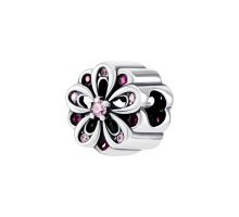 Срібна намистина шарм з фіанітами (PK00623)