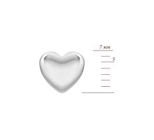 Серебряные пуссеты Сердце (B01419): купить