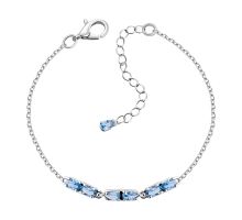 Серебряный браслет с голубым кварцем London blue (4205р-QLB)
