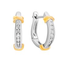 Серебряные серьги с фианитами (E38040-M)