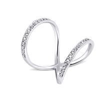 Фаланговое серебряное кольцо с фианитами (500092-Р)