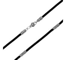 Ювелирный шнурок с серебряным замком (471.30.2 ч)