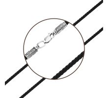 Ювелирный шнурок с серебряным замком (КС-1125ч(т)): купить