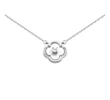 Серебряное колье с перламутром (N001321): купить