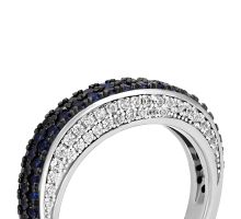 Серебряное кольцо с фианитами (R37739-M): купить