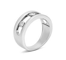 Серебряное кольцо с фианитами (R38484)