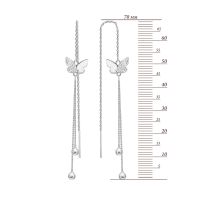 Серебряные серьги-протяжки (SE00116): купить