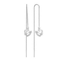 Серебряные серьги-протяжки c фианитами (SE00298)