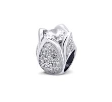 Срібна намистина шарм (947П.Rh)