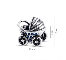 Серебряная бусина шарм Коляска (84723с*): купить