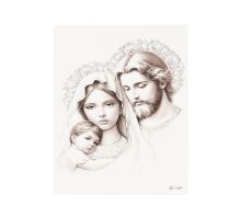 Серебряная икона Святое Семейство (VL/2302-3XS)