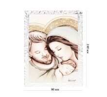 Серебряная икона Святое Семейство (VL/81550-3L): купить