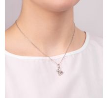 Серебряная подвеска Ангел с фианитами (89040б): купить