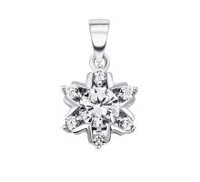 Серебряная подвеска Цветок с фианитами (1PE67807)