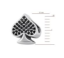 Срібна намистина шарм (84856ч*): купить