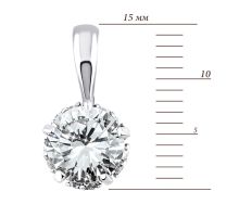 Серебряная подвеска с фианитом (362326): купить