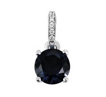 Серебряная подвеска с нано сапфиром и фианитами (3899р-NSPH)