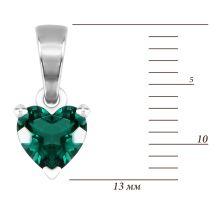 Серебряная подвеска с зеленым кварцем (3018/1р-QGR): купить