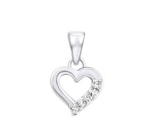 Серебряная подвеска Сердце с бриллиантами (3933р-BR)