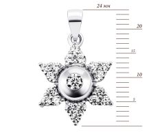 Серебряная подвеска Звезда с фианитами (1PE64716): купить
