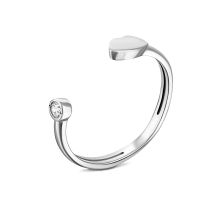 Фаланговое серебряное кольцо с фианитом (81704б)