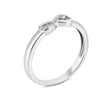 Серебряное кольцо Бесконечность с бриллиантами (1755/1р-BR)