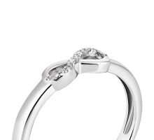 Серебряное кольцо Бесконечность с бриллиантами (1755/1р-BR): купить