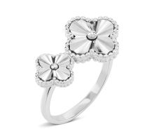 Серебряное кольцо Клевер (FR18430)