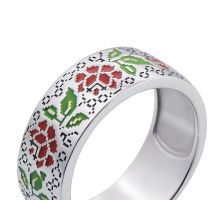 Серебряное кольцо «Мак» (с00753): купить