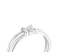 Серебряное кольцо с бриллиантом (1753/1р-BR): купить