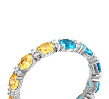 Серебряное кольцо с фианитами (10145cv): купить