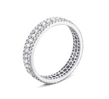 Серебряное кольцо с фианитами (10274)