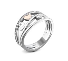 Серебряное кольцо с фианитами (1466)