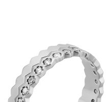 Серебряное кольцо с фианитами (737к/род): купить