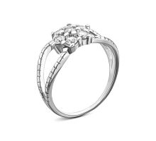 Серебряное кольцо с фианитами (A02702)