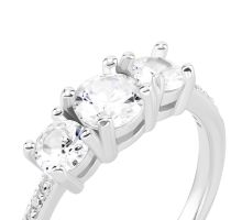 Серебряное кольцо с фианитами (PA13301): купить