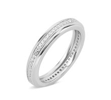 Серебряное кольцо с фианитами (TA07937)