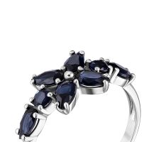 Серебряное кольцо с гидротермальным сапфиром (1782/1р-HSPH): купить