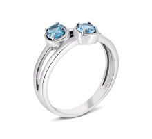 Серебряное кольцо с кварцем London blue (1742/1р-QLB)