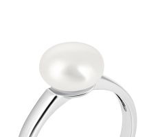 Серебряное кольцо с жемчугом (1794/1р-PWT): купить