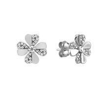 Серебряные пусеты с фианитами (AE04174)