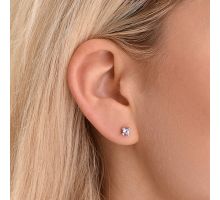 Серебряные пуссеты с аметистом (2117/9р-AMT): купить